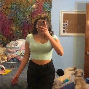 Mint crop top